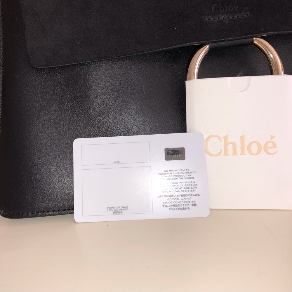 Chloe Black Suede and Leather Faye Bag - Picture 11 of 15